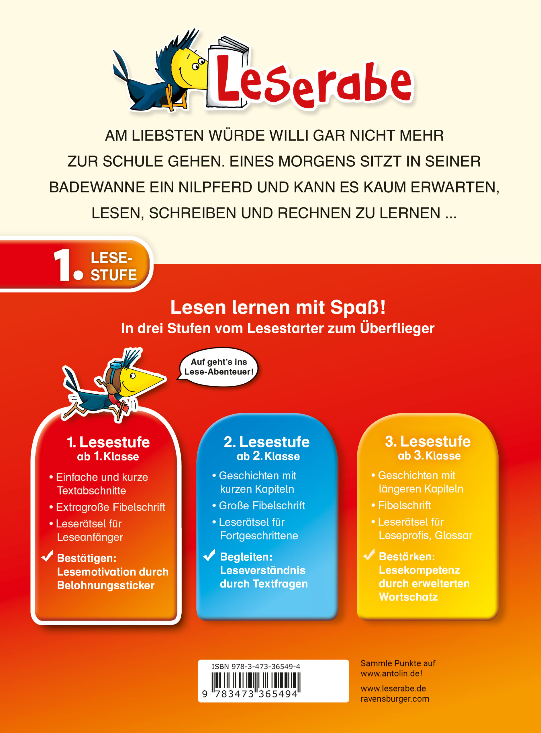 Leserabe 1. Lesestufe - EIN NILPFERD IN DER BADEWANNE – Bild 2