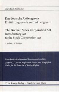 Das deutsche Aktiengesetz /German Stock Corporation Law. Deutsch-Englische...
